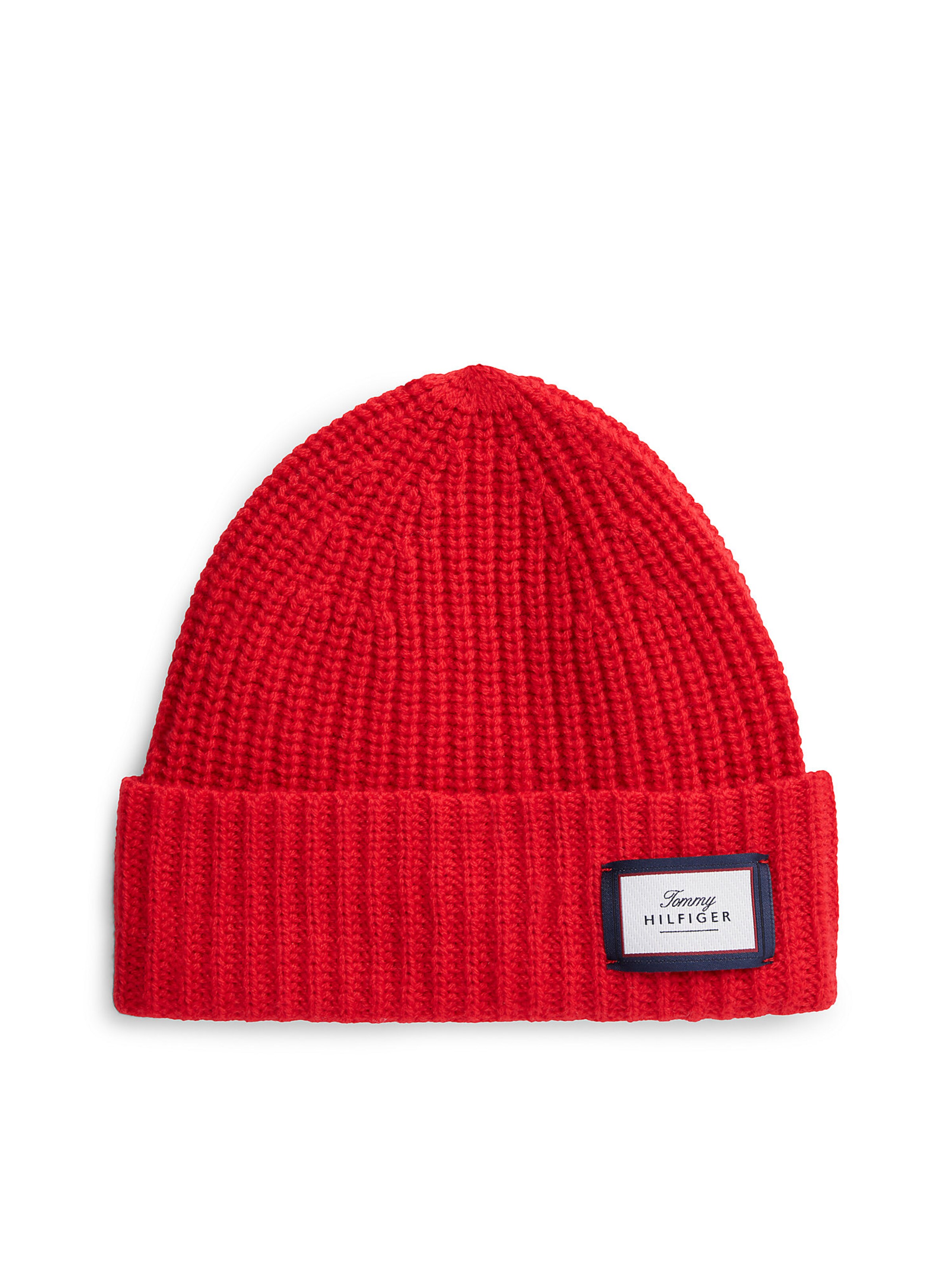 Bonnet TOMMY HILFIGER en rouge : devant