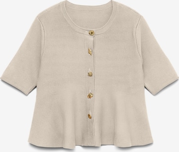 Cardigan 'VMLizzie' VERO MODA en beige : devant