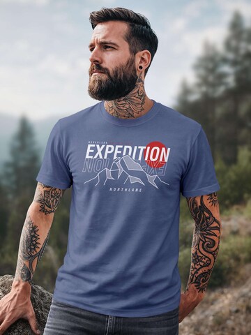 Neverless Shirt 'Expedition Northlane' in Blue
