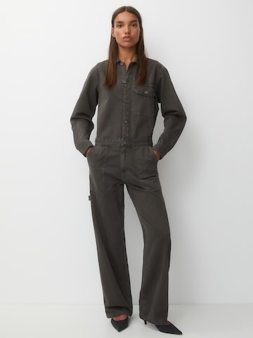 Pull&Bear Jumpsuit in Grijs: voorkant