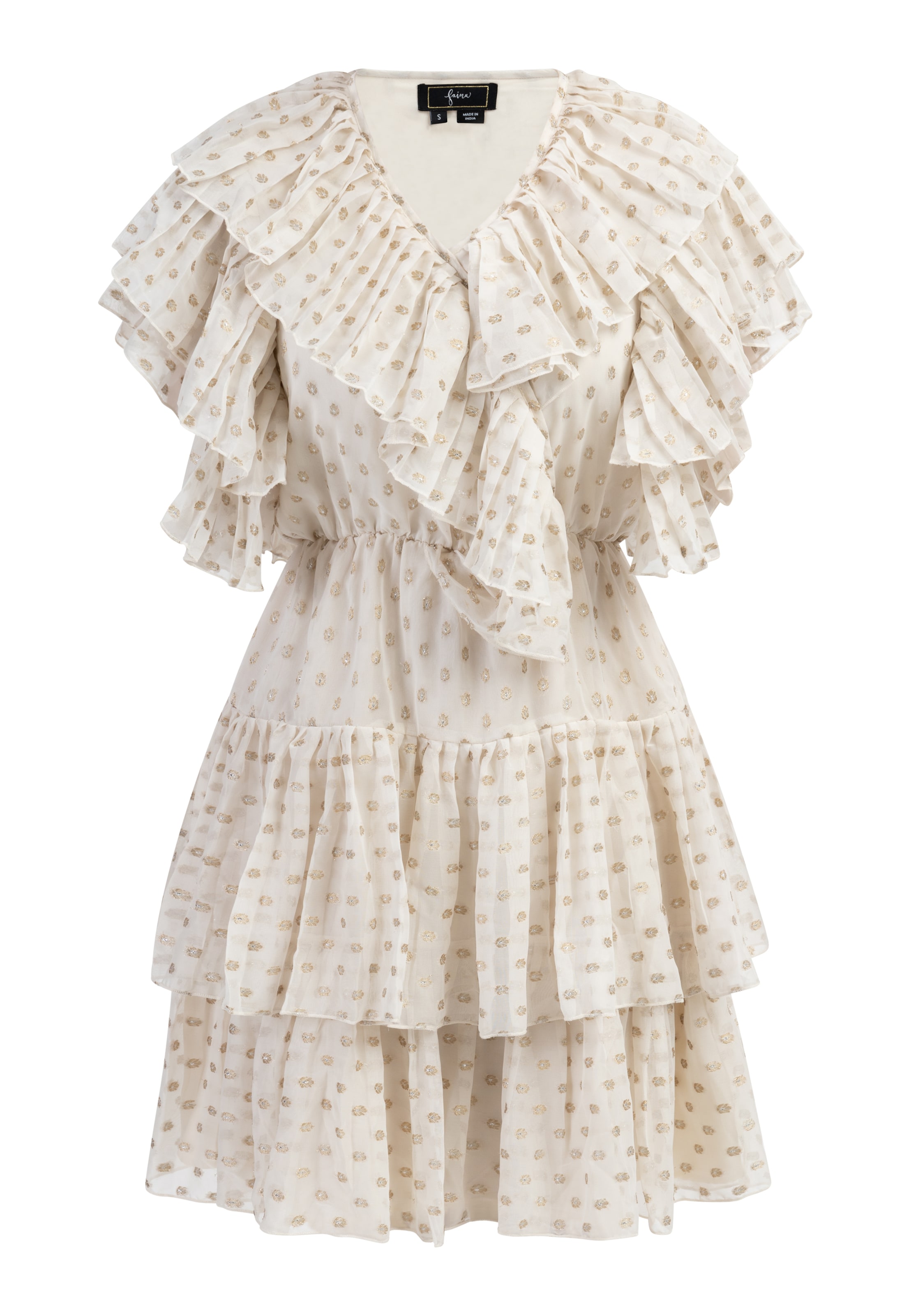 balts faina Kleita 'Minya': no priekšpuses