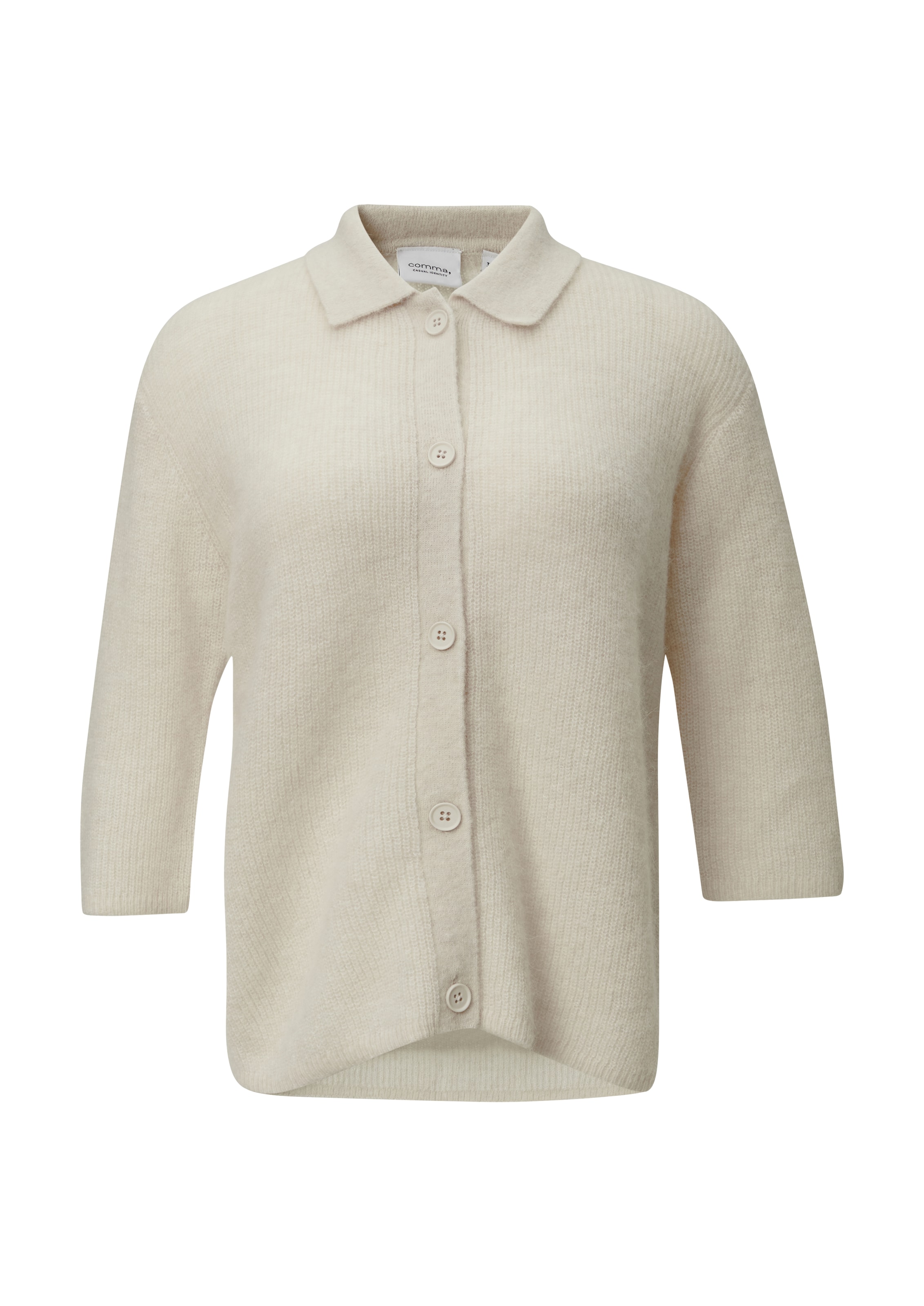 comma casual identity Strickjacke in Beige: Vorderseite