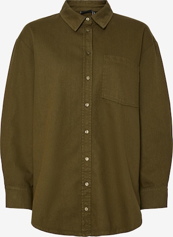 Camicia da donna 'PCMAISIE' di PIECES in verde: frontale