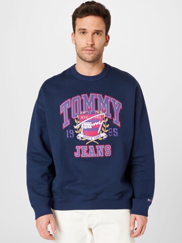 Felpa 'College' di Tommy Jeans in blu: frontale