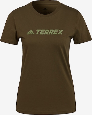 ADIDAS TERREX Функционална тениска в зелено: отпред