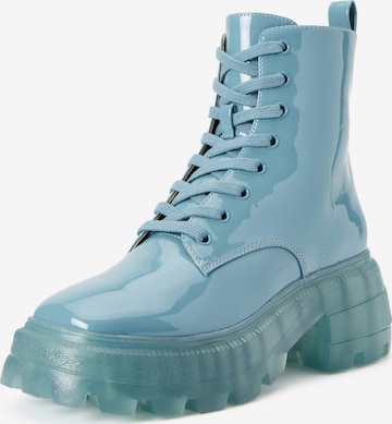 Katy Perry Ботинки на шнуровке 'GELI COMBAT' в Синий: спереди