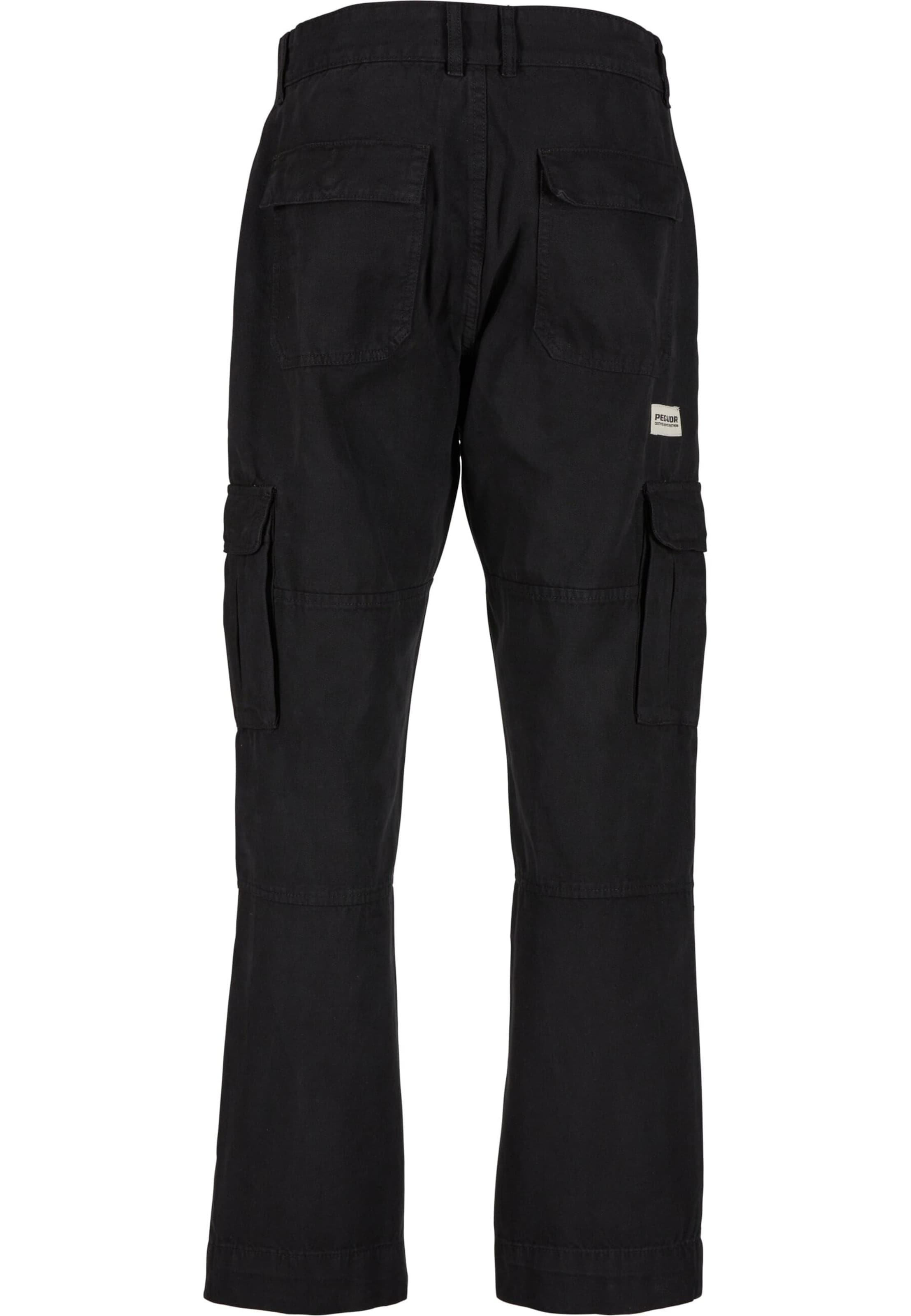 Pegador Regular Cargo Jeans in Black