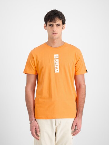 ALPHA INDUSTRIES Shirt in Orange: front