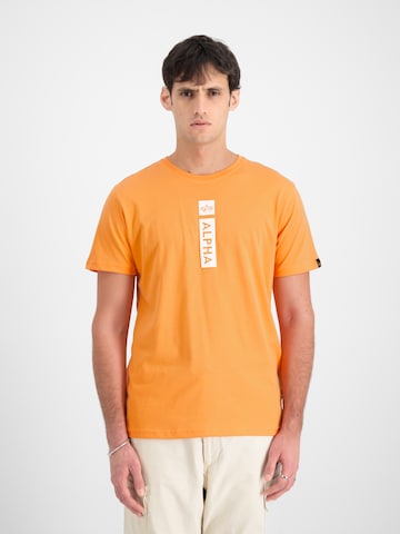 ALPHA INDUSTRIES Μπλουζάκι σε πορτοκαλί: μπροστά