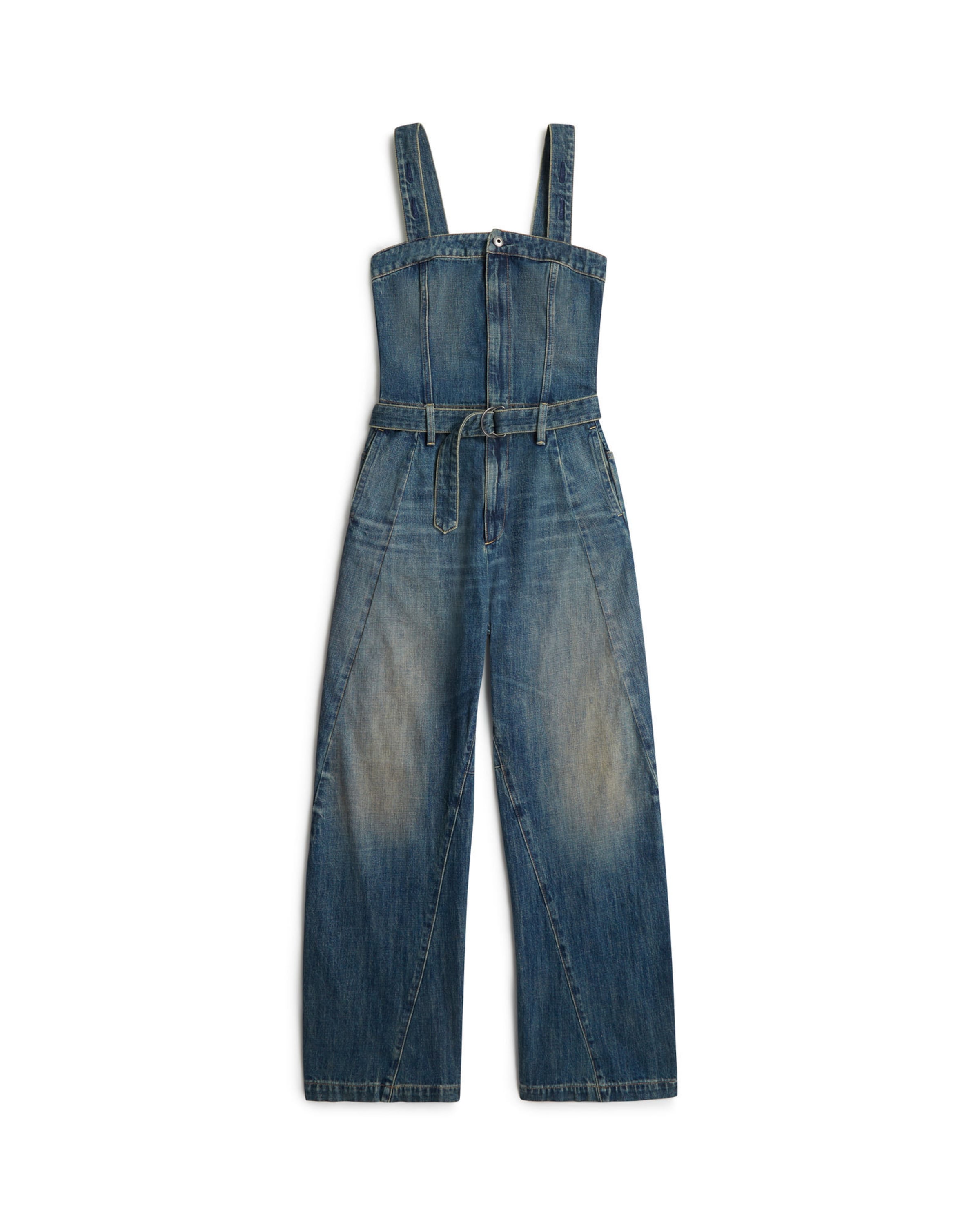 G-STAR Jumpsuit - 'Bustier 3D Jumpsuit' in Blau: Vorderseite