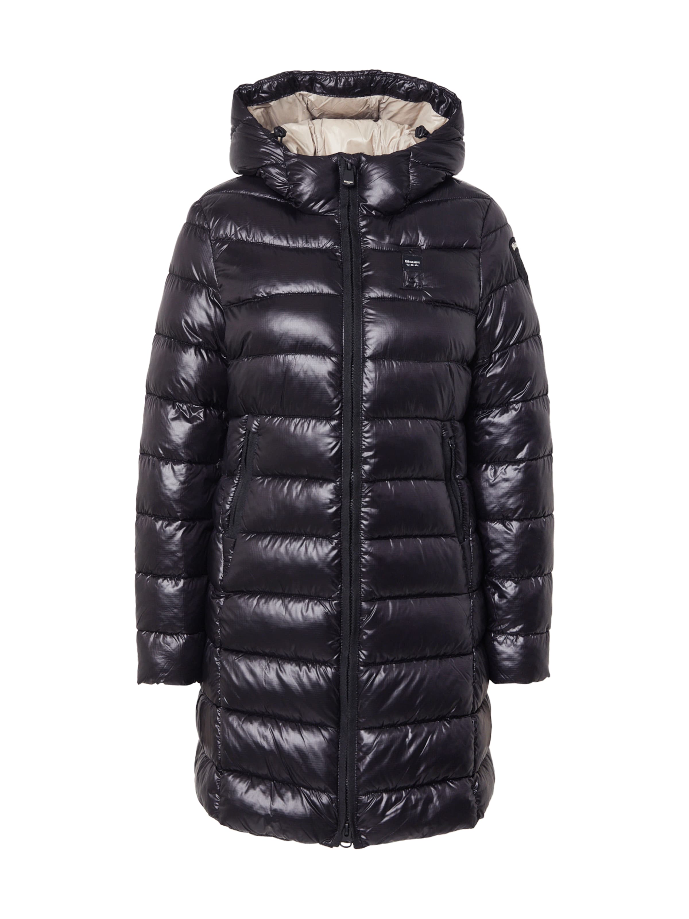 Blauer.USA Vinterfrakke 'Adelaide' i sort: forside