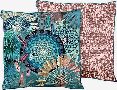 hip Kissen 'Kanya' in blau / mischfarben / rosé, Produktansicht