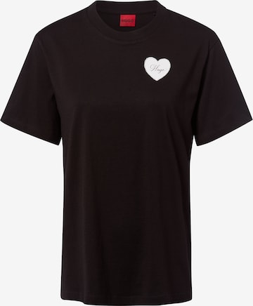 HUGO Shirt ' Vintage Tee ' in Black: front
