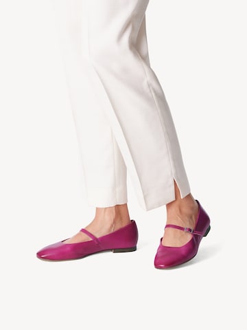 TAMARIS Ballet Flats with Strap in Pink