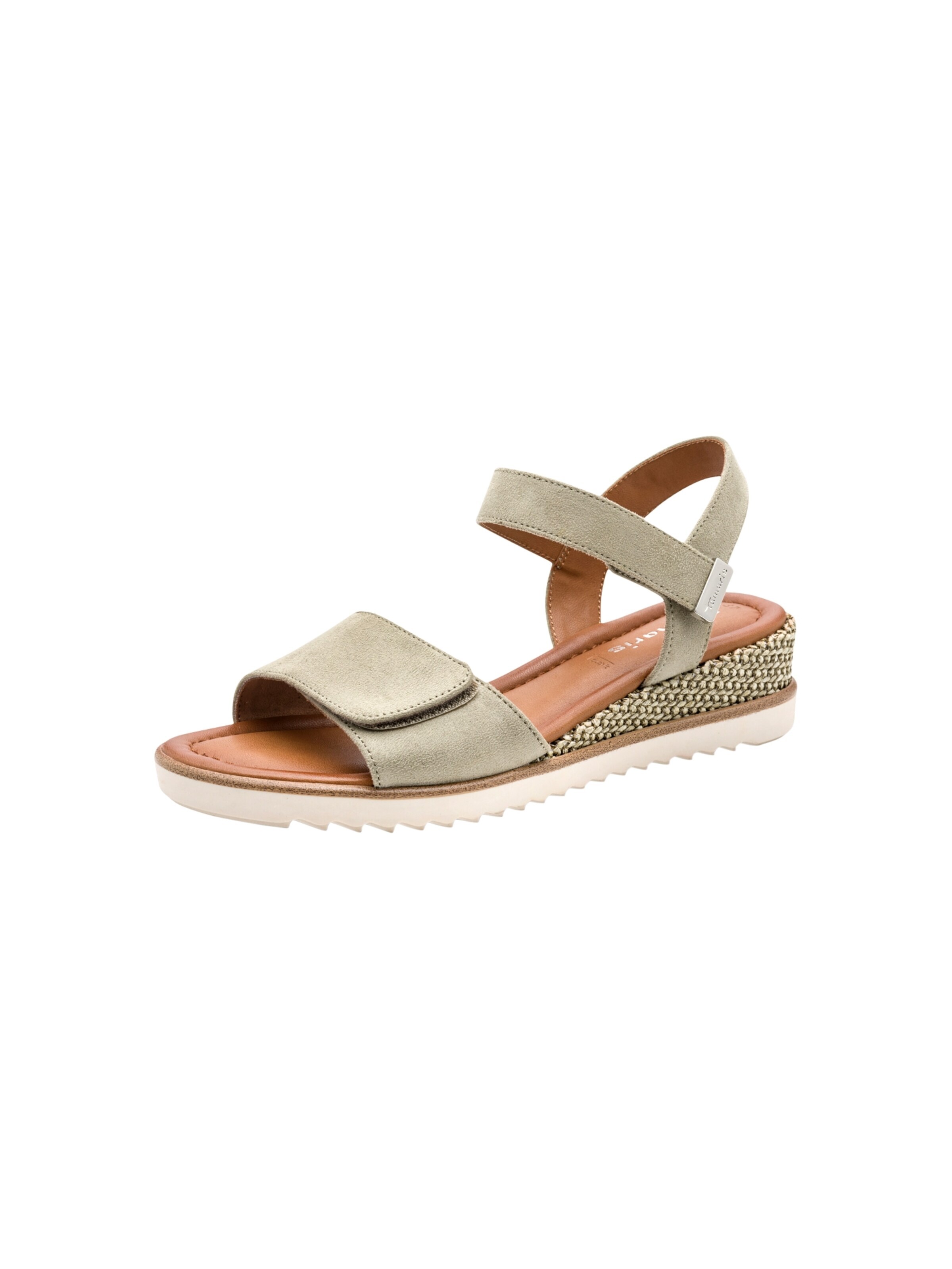 Sandales 'Sandalen mit Keilabsatz und Klettverschluss' Tamaris en gris