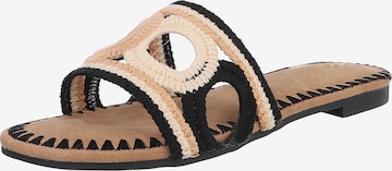 Ital-Design Pantolette in Schwarz: Vorderseite