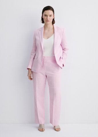 MANGO Bő szár Ráncos nadrág 'Boreli' - rózsaszín