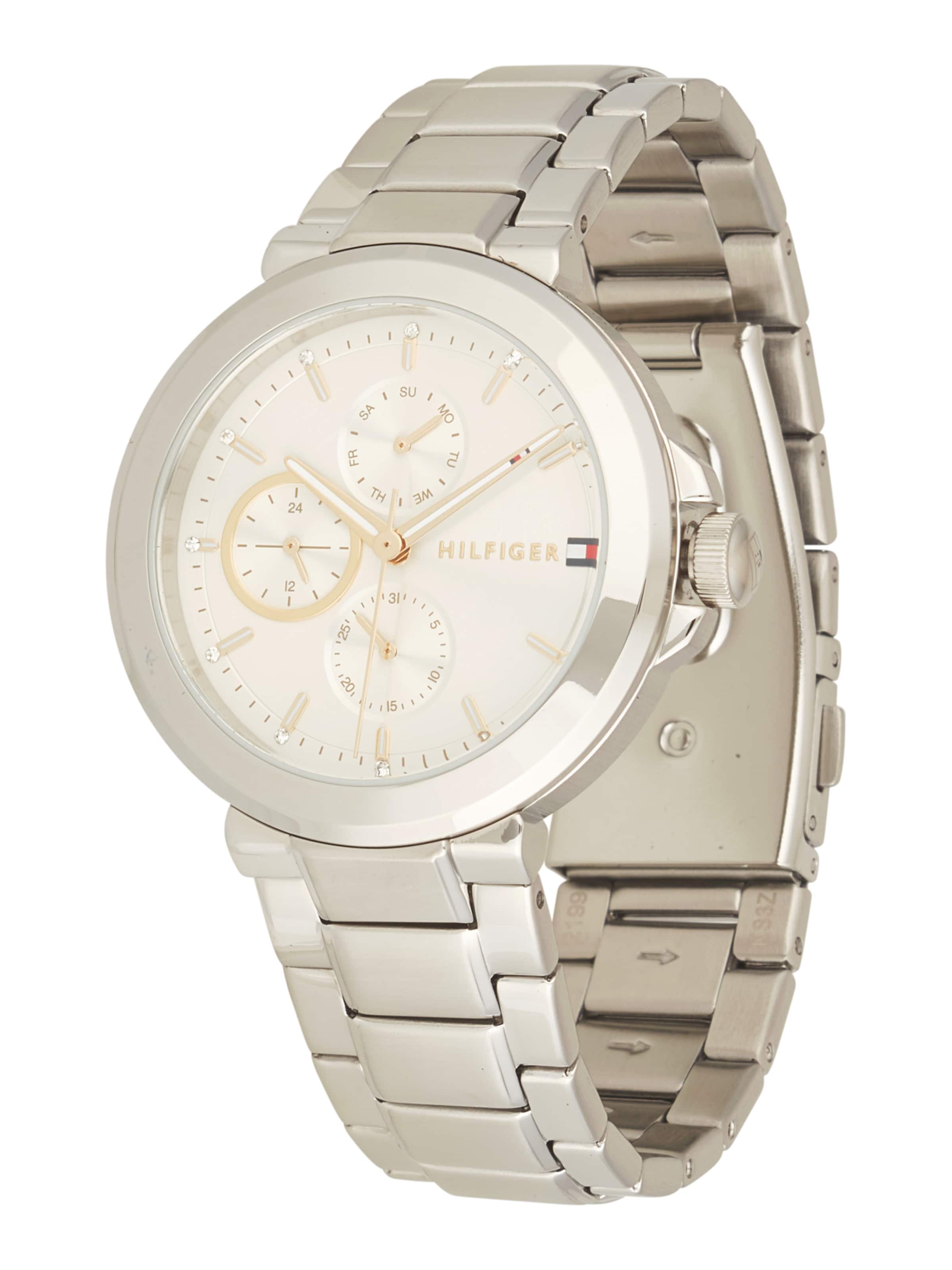 TOMMY HILFIGER Analogové hodinky 'LORI' – stříbrná: přední strana