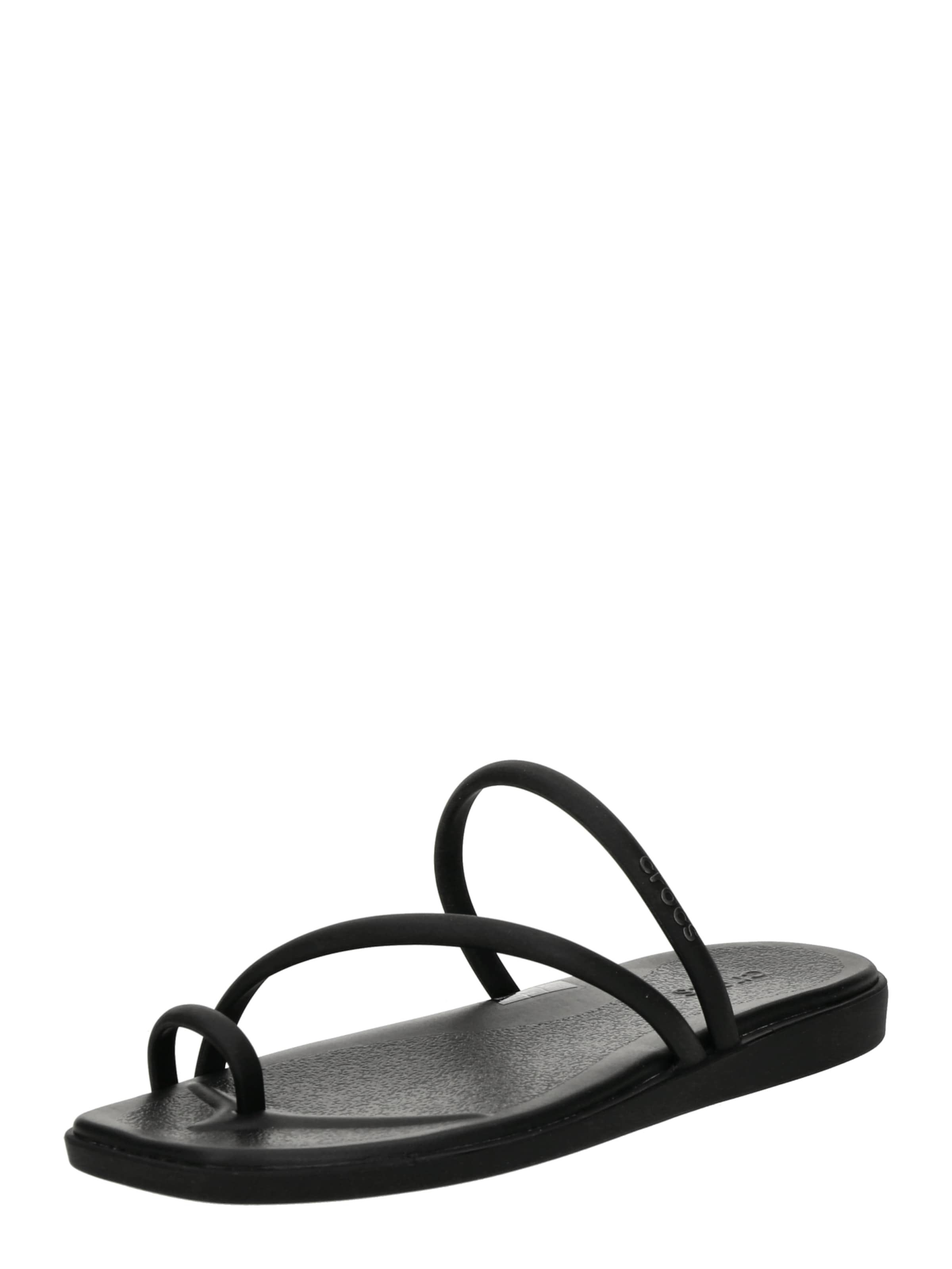 Flip-flops 'Miami' de la Crocs pe negru: față