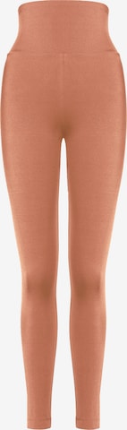 Wolford Skinny Leggings in Bruin: voorkant