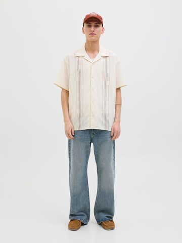 JACK & JONES Comfort fit Button Up Shirt in White