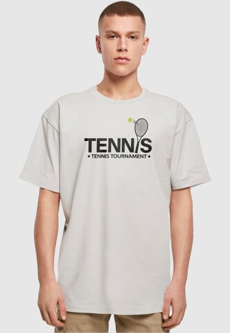 Merchcode Shirt 'Tennis Racket' in Grijs: voorkant