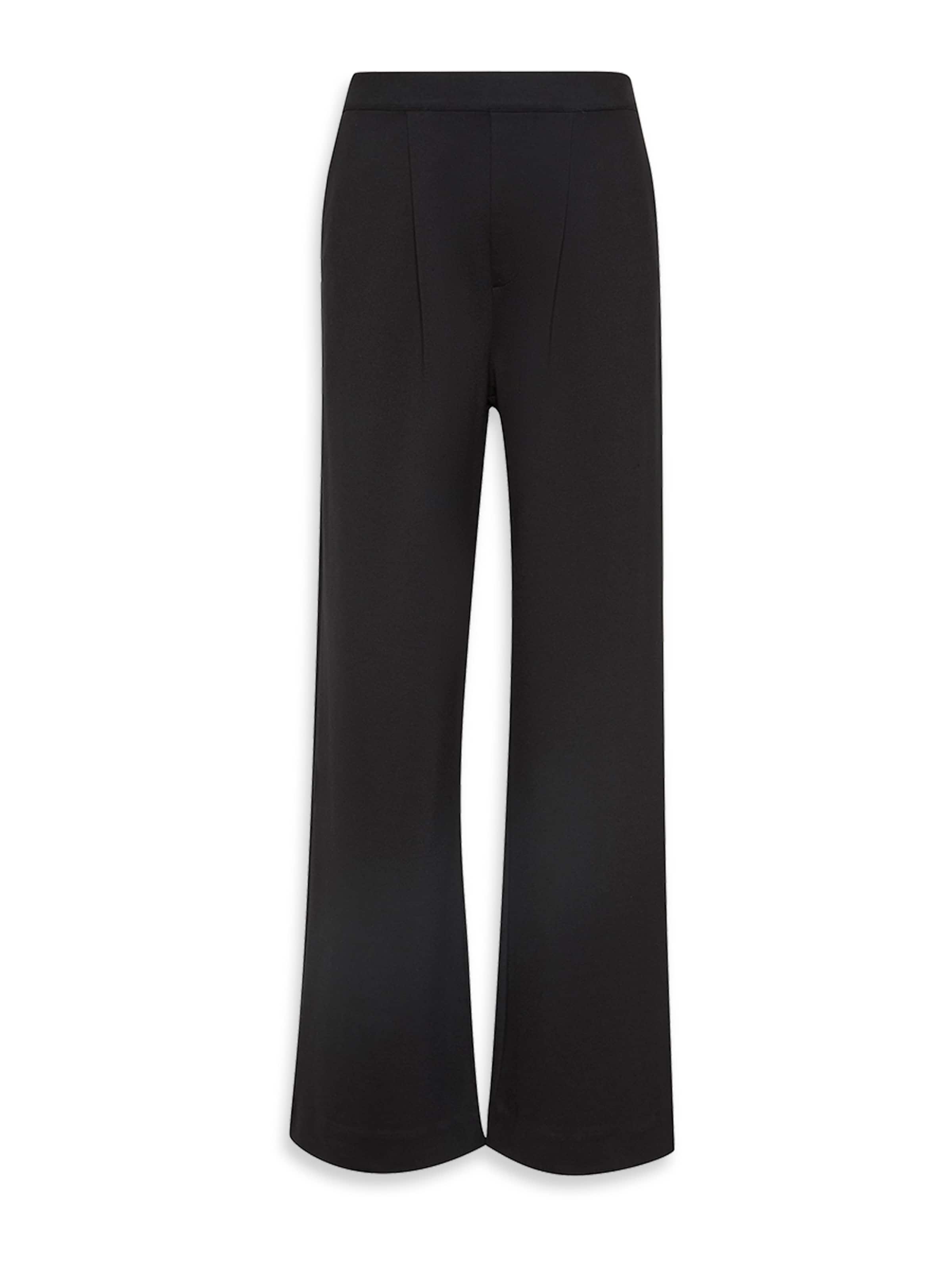 Wide Leg Pantalon à pince Calvin Klein en noir : devant