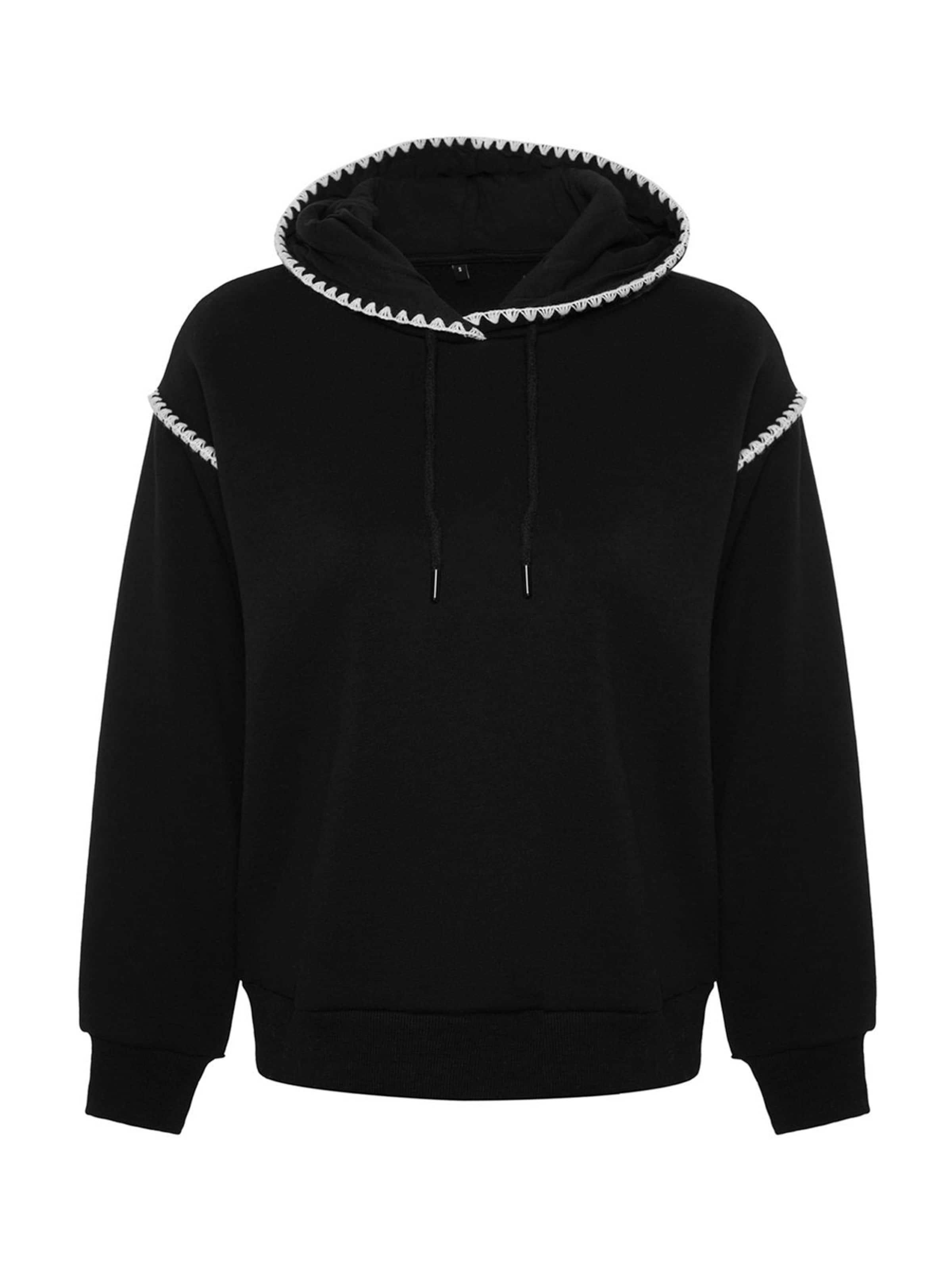 Sweat-shirt Trendyol en noir : devant