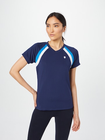 T-shirt fonctionnel K-Swiss Performance en bleu : devant