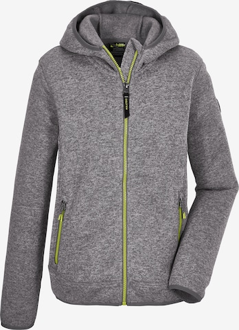 KILLTEC Athletic Fleece Jacket in Grey: front