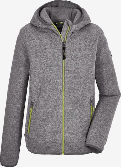 KILLTEC Athletic Fleece Jacket in Lime / Basalt grey, Item view