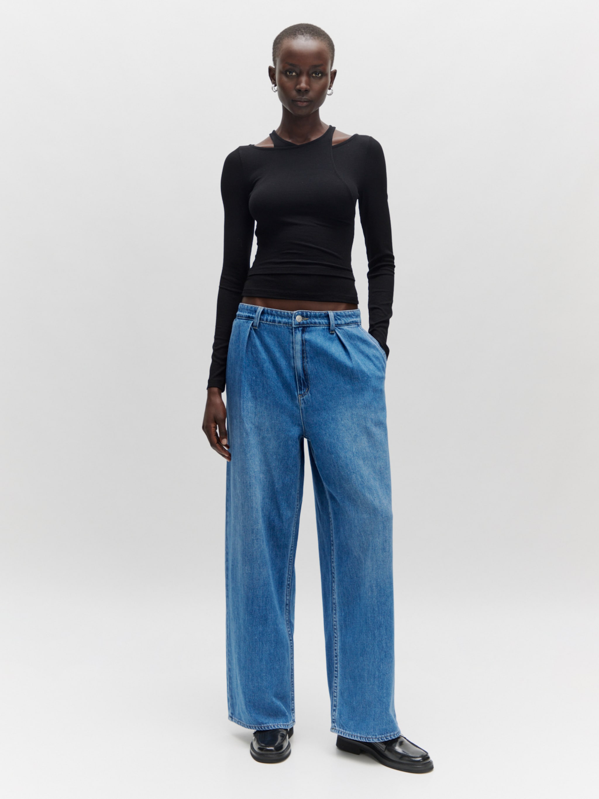 EDITED Shirt 'Sanoe' Zwart