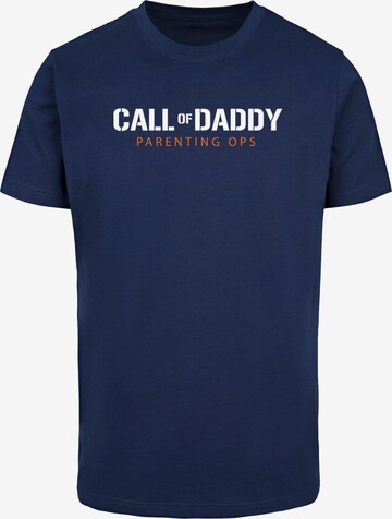 Merchcode Shirt 'Fathers Day - Call of Daddy' in Blauw: voorkant