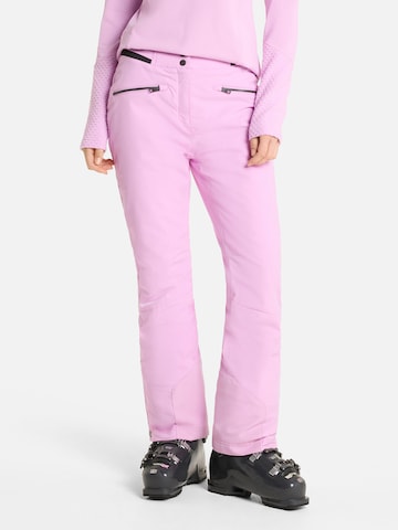 ZIENER Slim fit Outdoor Pants 'Z' in Pink: front