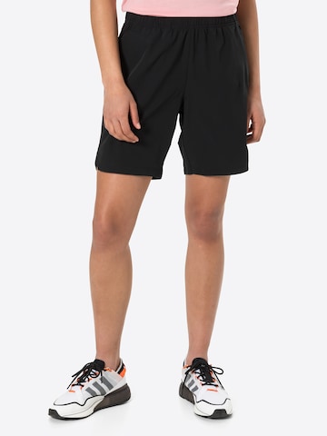 Casall Regular Workout Pants in Black: front