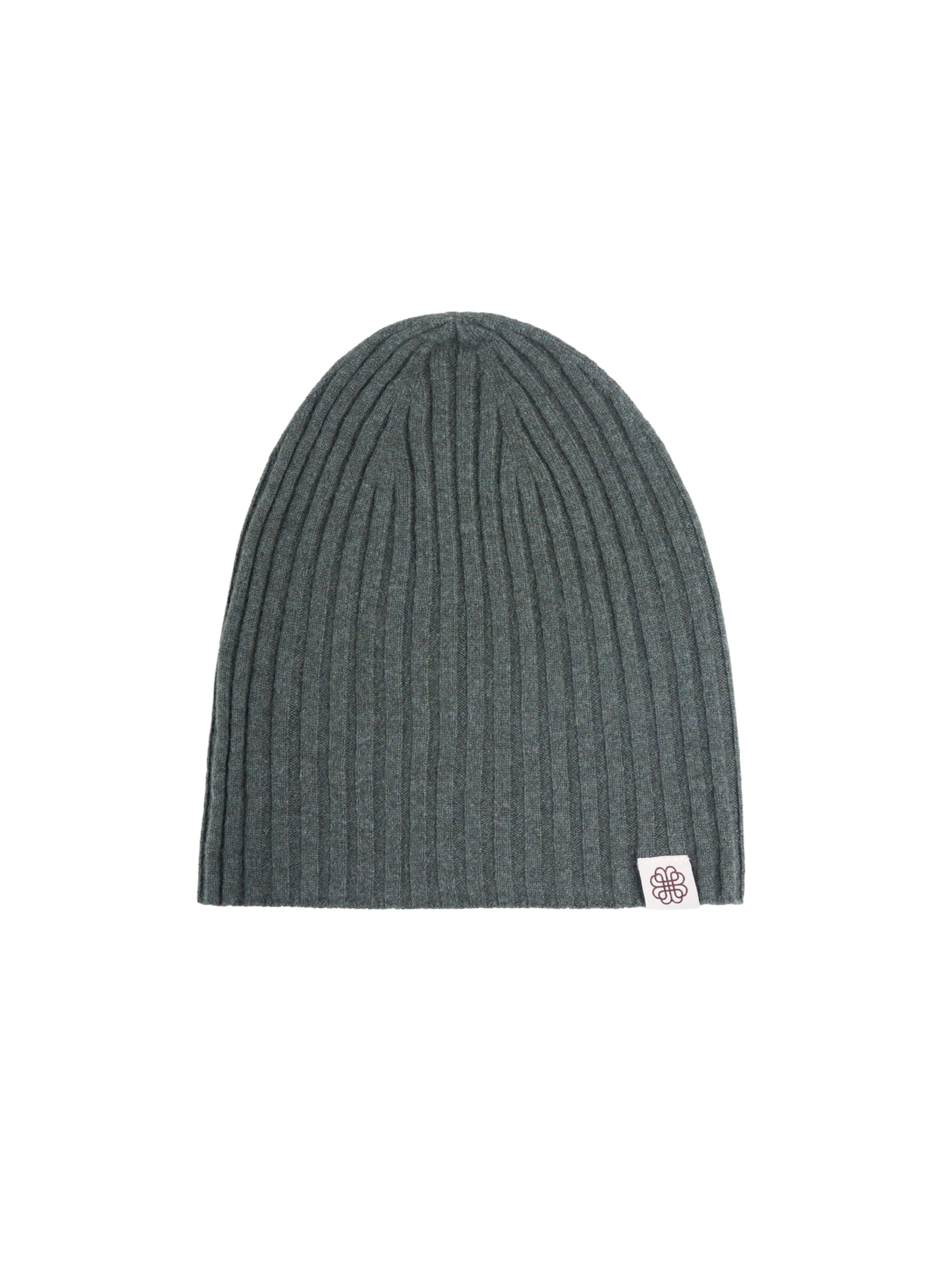 GOBI Cashmere Mössa 'Unisex Cashmere Rib Knit Hat' i grå: framsida