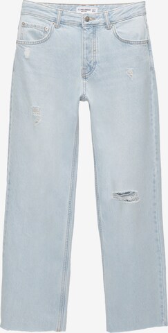 Pull&Bear Regular Jeans in Blauw: voorkant