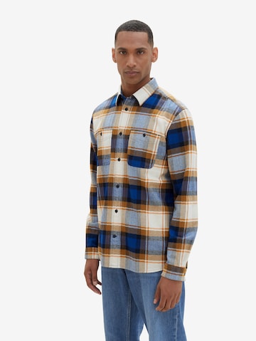 TOM TAILOR Regular fit Button Up Shirt in Blue: front