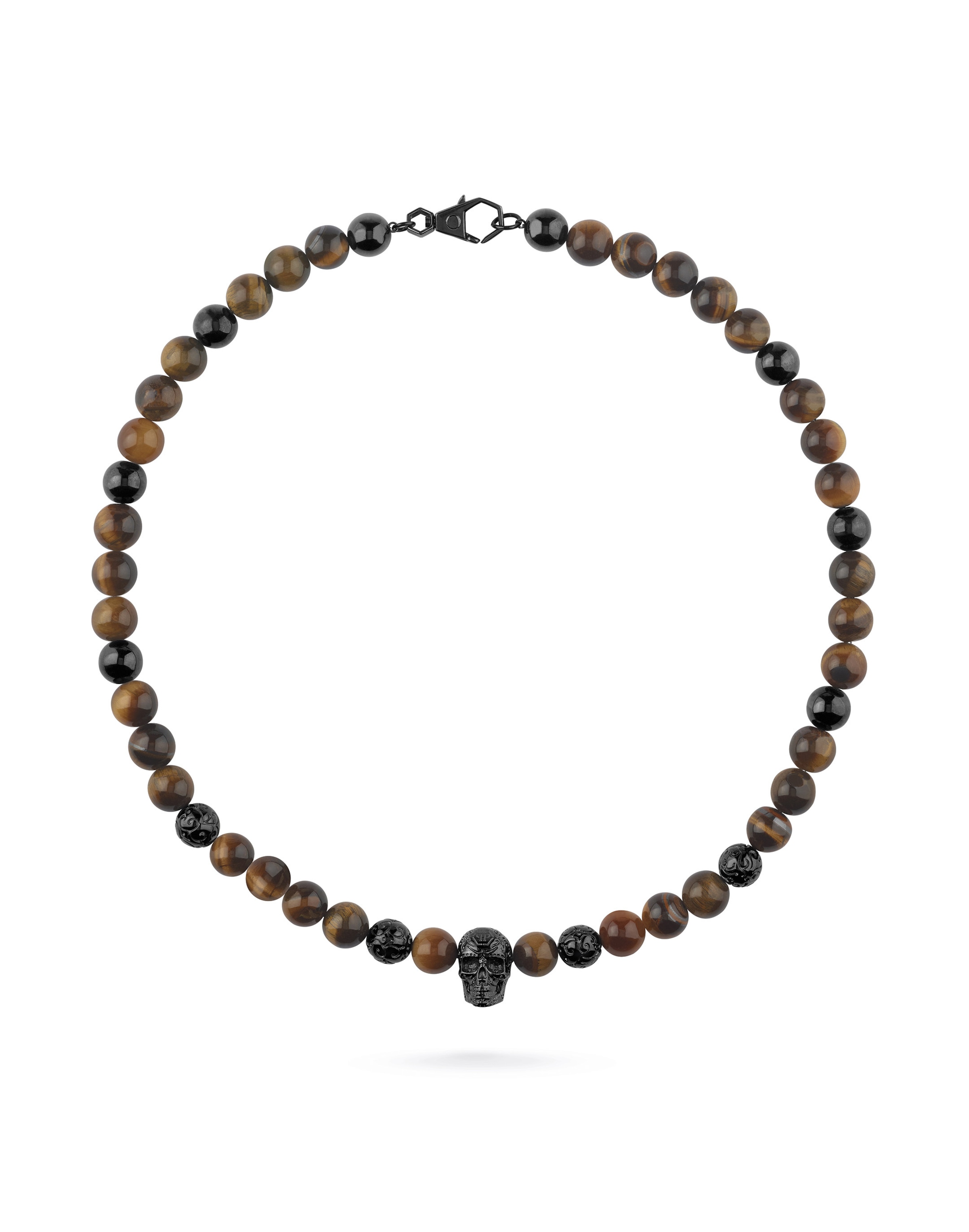 Philipp Plein - Colar em castanho: frente