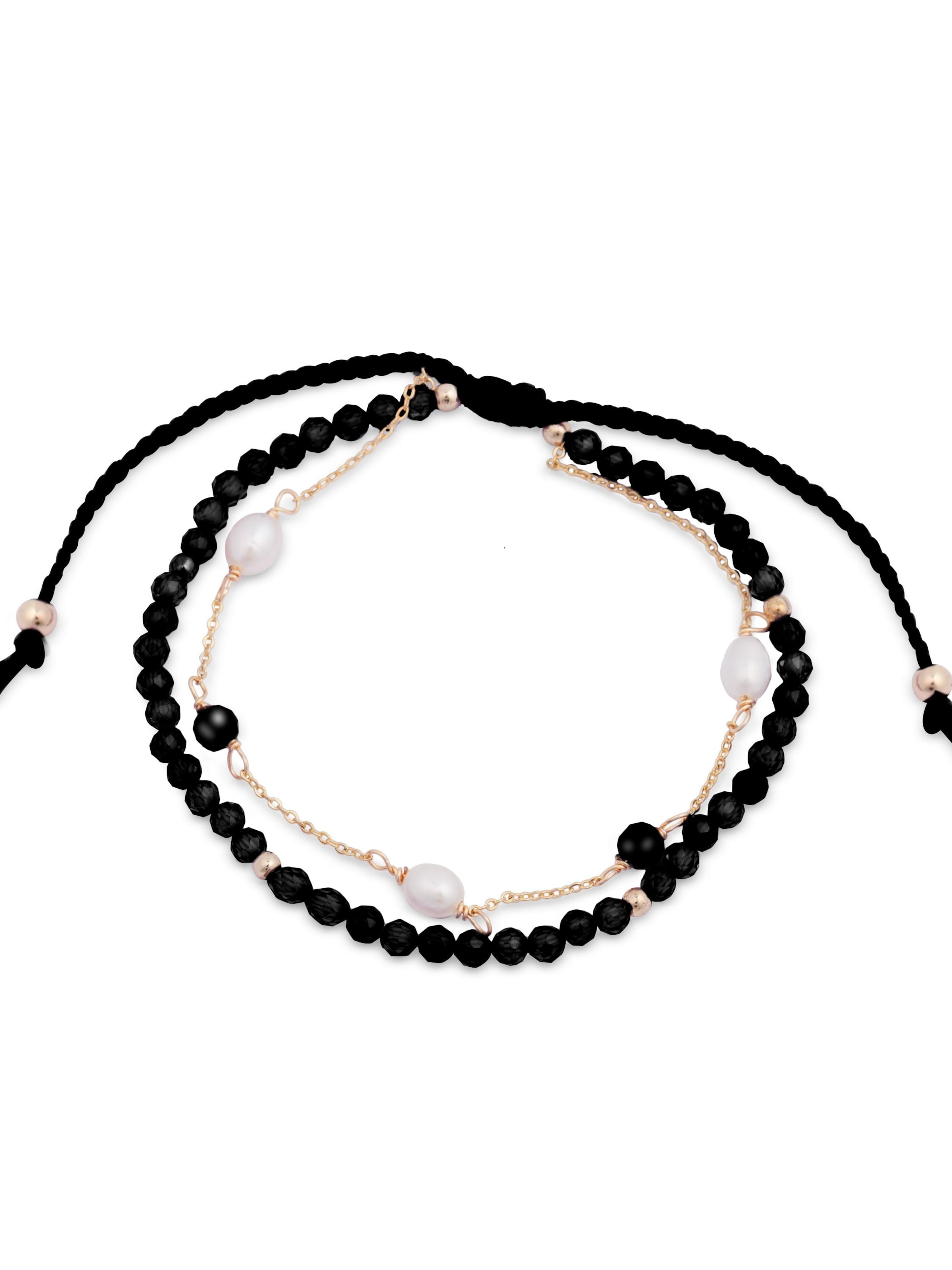 Bracelet 'Athat' Luxenter en noir : devant