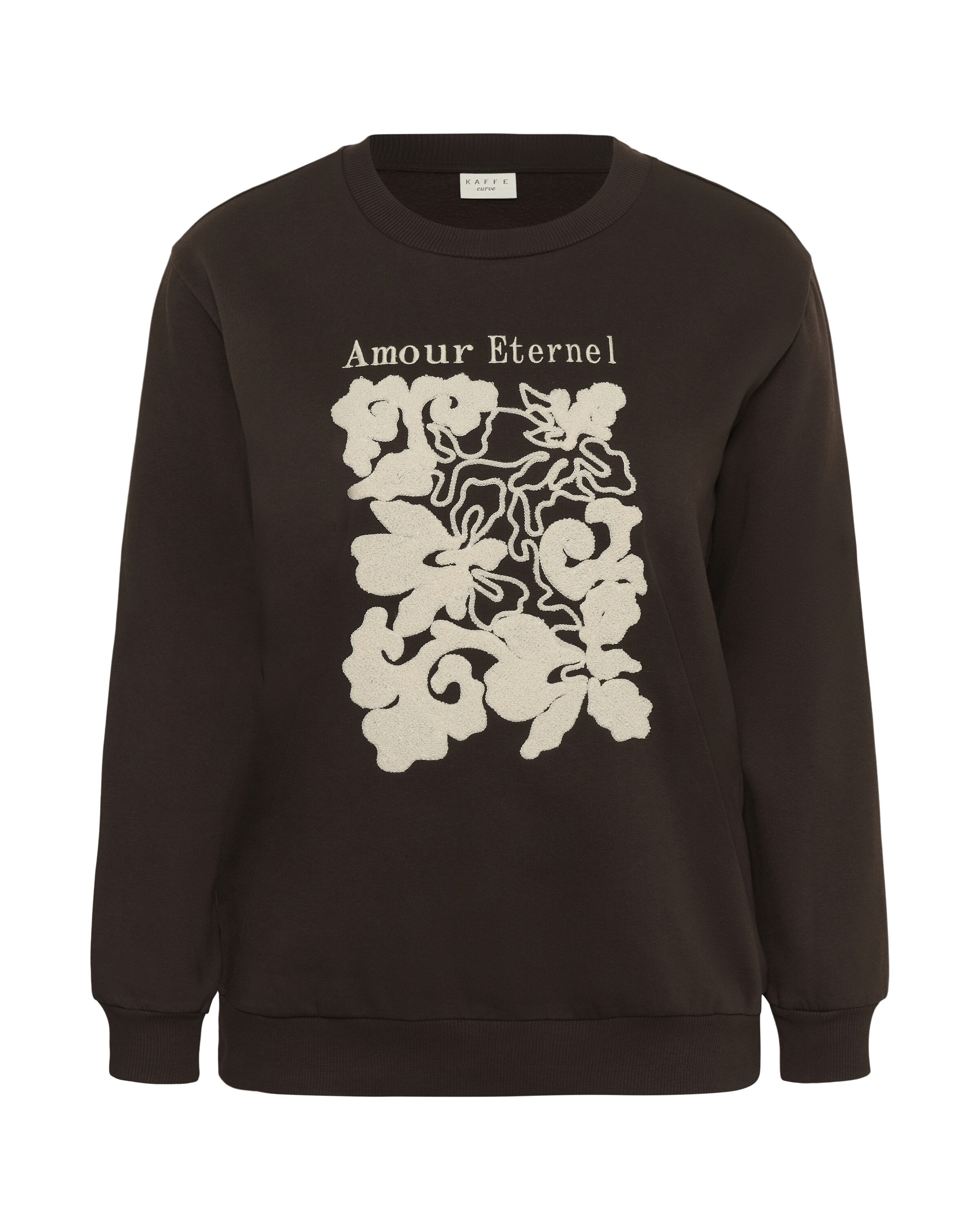 KAFFE CURVE Pullover 'KCroselda' in Braun: Vorderseite