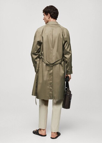 MANGO MAN Between-Seasons Coat 'Dorian' in Green