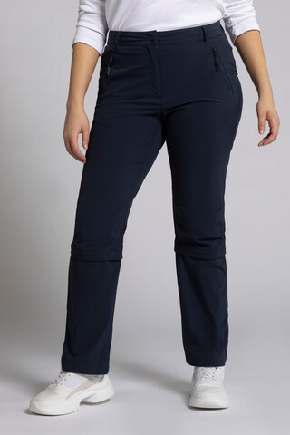 Ulla Popken Regular Broek in Blauw: voorkant