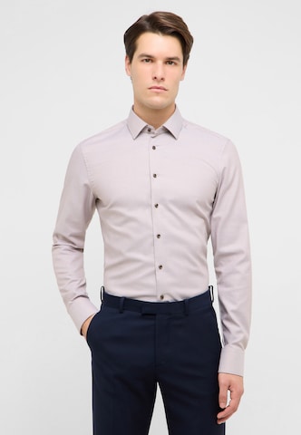 ETERNA Slim fit Zakelijk overhemd in Beige: voorkant