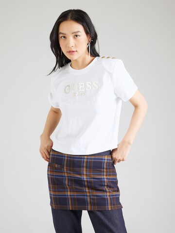 T-shirt GUESS en blanc : devant