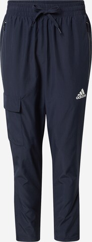 ADIDAS SPORTSWEAR Ozke Športne hlače | modra barva: sprednja stran