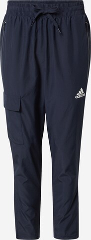 ADIDAS SPORTSWEAR - Tapered Calças de desporto em azul: frente