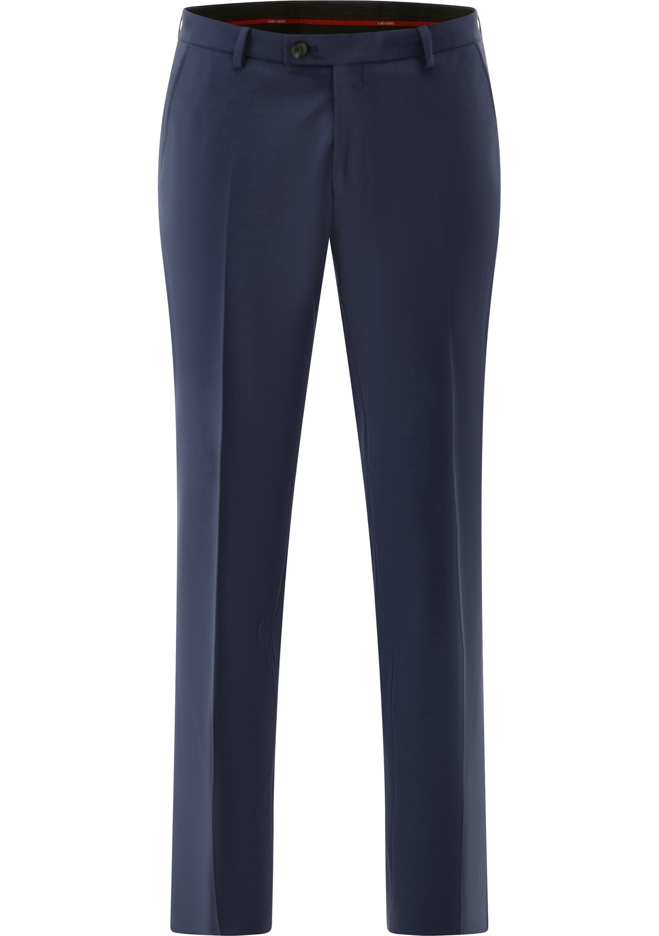 CARL GROSS Regular Pleat-Front Pants 'Cedric' in Blue: front