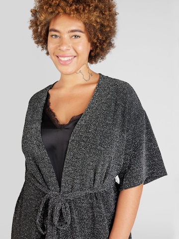 PIECES Curve Knit Cardigan 'LINA' in Black