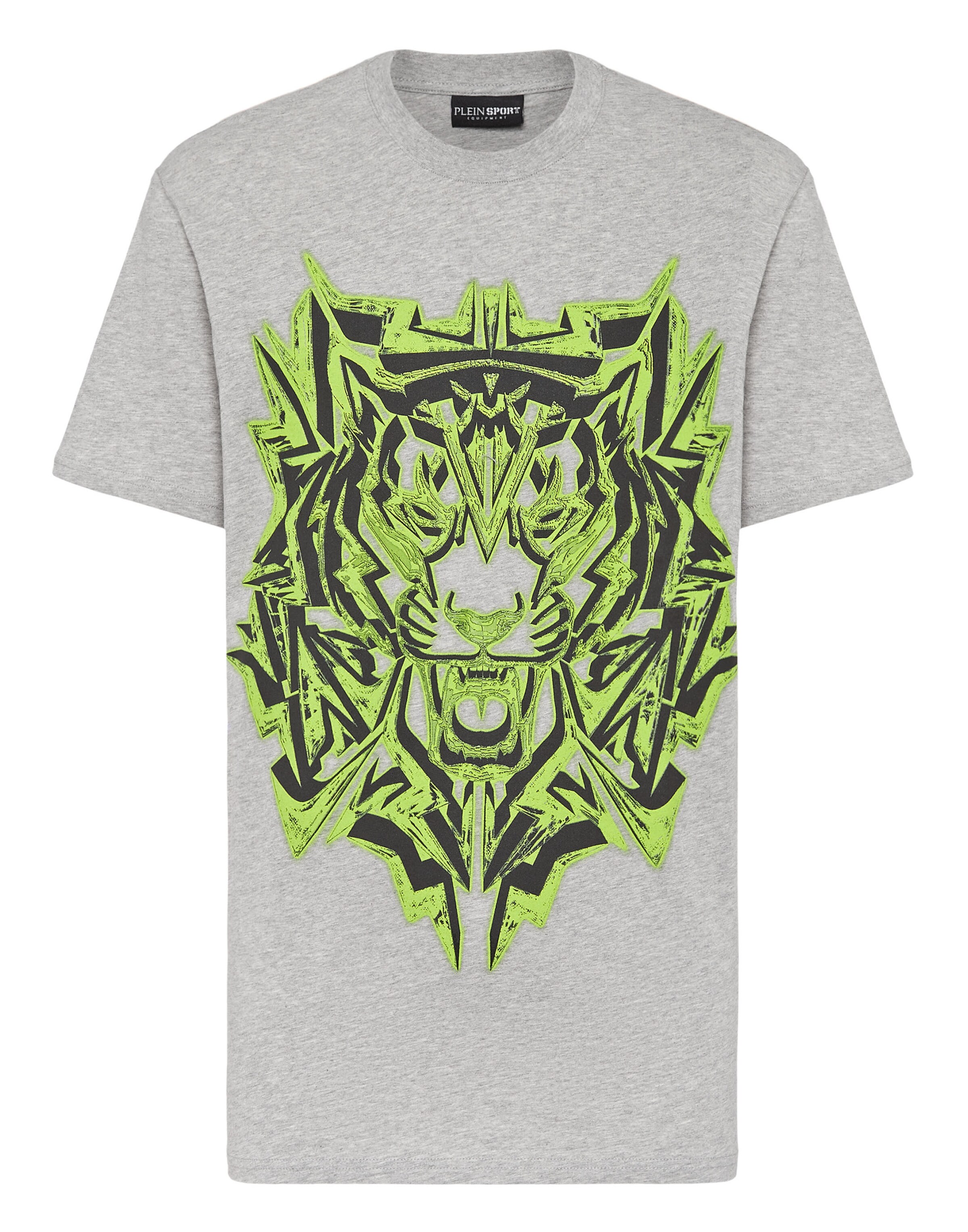 Plein Sport T-Shirt 'Thunder Tiger' in Grau: Vorderseite